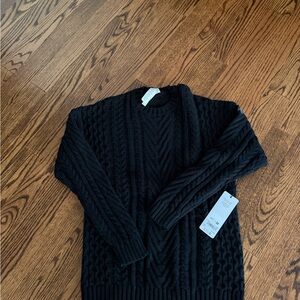 ALO Yoga black Cable Knit Sweater